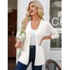 image:imageGRACE KARIN Women Long Cardigan Summer Lightweight Cardigans Long Sleeve V Neck Open Front Sweater 2026White