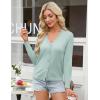image:imageGRACE KARIN Womens Lightweight Cardigan Sweaters Trendy Button Up VNeck Knit Cardigans Shrug Spring Fashion ClothesMint Blue