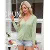 image:imageGRACE KARIN Womens Lightweight Cardigan Sweaters Trendy Button Up VNeck Knit Cardigans Shrug Spring Fashion ClothesSage Green