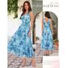 image:imageGRACE KARIN Womens Summer Sleeveless Floral Maxi Dress V Neck Formal Wedding Guest Dress A Line Beach Vacation ClothesBlue Floral