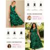 image:imageGRACE KARIN Womens Summer Sleeveless Floral Maxi Dress V Neck Formal Wedding Guest Dress A Line Beach Vacation ClothesGreen Floral