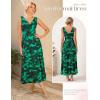 image:imageGRACE KARIN Womens Summer Sleeveless Floral Maxi Dress V Neck Formal Wedding Guest Dress A Line Beach Vacation ClothesGreen Floral