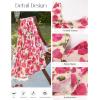 image:imageGRACE KARIN Womens Summer Sleeveless Floral Maxi Dress V Neck Formal Wedding Guest Dress A Line Beach Vacation ClothesPink Floral