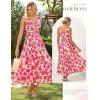 image:imageGRACE KARIN Womens Summer Sleeveless Floral Maxi Dress V Neck Formal Wedding Guest Dress A Line Beach Vacation ClothesPink Floral