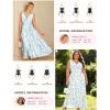 image:imageGRACE KARIN Womens Summer Sleeveless Floral Maxi Dress V Neck Formal Wedding Guest Dress A Line Beach Vacation ClothesWhite Blue