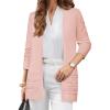image:imageGRACE KARIN Women Long Cardigan Summer Lightweight Cardigans Long Sleeve V Neck Open Front Sweater 2026Pink