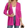 image:imageGRACE KARIN Women Long Cardigan Summer Lightweight Cardigans Long Sleeve V Neck Open Front Sweater 2026Rose Red