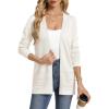 image:imageGRACE KARIN Women Long Cardigan Summer Lightweight Cardigans Long Sleeve V Neck Open Front Sweater 2026White