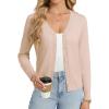 image:imageGRACE KARIN Womens Lightweight Cardigan Sweaters Trendy Button Up VNeck Knit Cardigans Shrug Spring Fashion ClothesApricot