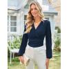 image:imageGRACE KARIN Long Sleeve Blouses for Women Dressy Casual Wrap Tops Work Shirts 2026 Summer Business OutfitsNavy Blue
