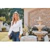 image:imageGRACE KARIN Long Sleeve Blouses for Women Dressy Casual Wrap Tops Work Shirts 2026 Summer Business OutfitsPure White