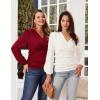 image:imageGRACE KARIN Long Sleeve Blouses for Women Dressy Casual Wrap Tops Work Shirts 2026 Summer Business OutfitsWhite