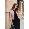 image:imageGRACE KARIN Womens 34 Sleeve Cropped Cardigan Sweater Lightweight Open Front Dressy Causal Shrug Spring FashionDusty Pink