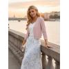 image:imageGRACE KARIN Womens 34 Sleeve Cropped Cardigan Sweater Lightweight Open Front Dressy Causal Shrug Spring FashionDusty Pink