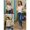 image:imageGRACE KARIN Women Lightweight Cardigan 34 Sleeve Cropped Crochet Bolero Shrug Summer Open Front Knit Sweaters for DressApricot
