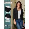 image:imageGRACE KARIN Women Lightweight Cardigan 34 Sleeve Cropped Crochet Bolero Shrug Summer Open Front Knit Sweaters for DressBlack