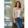 image:imageGRACE KARIN Women Lightweight Cardigan 34 Sleeve Cropped Crochet Bolero Shrug Summer Open Front Knit Sweaters for DressDark Apricot