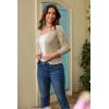 image:imageGRACE KARIN Women Lightweight Cardigan 34 Sleeve Cropped Crochet Bolero Shrug Summer Open Front Knit Sweaters for DressDark Apricot