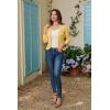 image:imageGRACE KARIN Women Lightweight Cardigan 34 Sleeve Cropped Crochet Bolero Shrug Summer Open Front Knit Sweaters for DressLight Yellow