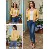 image:imageGRACE KARIN Women Lightweight Cardigan 34 Sleeve Cropped Crochet Bolero Shrug Summer Open Front Knit Sweaters for DressLight Yellow