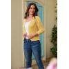 image:imageGRACE KARIN Women Lightweight Cardigan 34 Sleeve Cropped Crochet Bolero Shrug Summer Open Front Knit Sweaters for DressLight Yellow