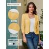 image:imageGRACE KARIN Women Lightweight Cardigan 34 Sleeve Cropped Crochet Bolero Shrug Summer Open Front Knit Sweaters for DressLight Yellow