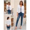 image:imageGRACE KARIN Women Lightweight Cardigan 34 Sleeve Cropped Crochet Bolero Shrug Summer Open Front Knit Sweaters for DressWhite