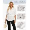 image:imageGRACE KARIN Womens Button Down Dressy Shirts 34 Sleeve Stylish Collared Office Work Tops with PocketIvory