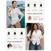 image:imageGRACE KARIN Womens Button Down Dressy Shirts 34 Sleeve Stylish Collared Office Work Tops with PocketIvory