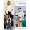image:imageGRACE KARIN Womens Button Down Dressy Shirts 34 Sleeve Stylish Collared Office Work Tops with PocketIvory
