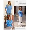 image:imageGRACE KARIN Womens Button Down Dressy Shirts 34 Sleeve Stylish Collared Office Work Tops with PocketSky Blue