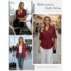 image:imageGRACE KARIN Womens Button Down Dressy Shirts 34 Sleeve Stylish Collared Office Work Tops with PocketWine Red