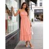 image:imageGRACE KARIN Womens Summer Maxi Dress 2026Smocked Ruched Bust Sundress with Adjustable Straps amp PocketsBeach Vacation DressCoral