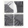 image:imageGRACE KARIN Womens Summer Maxi Dress 2026Smocked Ruched Bust Sundress with Adjustable Straps amp PocketsBeach Vacation DressGray