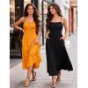 image:imageGRACE KARIN Womens Summer Maxi Dress 2026Smocked Ruched Bust Sundress with Adjustable Straps amp PocketsBeach Vacation DressMustard Yellow