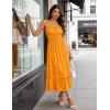 image:imageGRACE KARIN Womens Summer Maxi Dress 2026Smocked Ruched Bust Sundress with Adjustable Straps amp PocketsBeach Vacation DressMustard Yellow