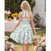 image:imageGRACE KARIN Girls Floral Summer Dress Spring Holiday Beach Party Sundress Halter Neck Tie Backless Dresses 716 YearsGreen White Floral