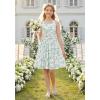 image:imageGRACE KARIN Girls Floral Summer Dress Spring Holiday Beach Party Sundress Halter Neck Tie Backless Dresses 716 YearsGreen White Floral