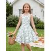 image:imageGRACE KARIN Girls Floral Summer Dress Spring Holiday Beach Party Sundress Halter Neck Tie Backless Dresses 716 YearsGreen White Floral