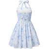image:imageGRACE KARIN Girls Floral Summer Dress Spring Holiday Beach Party Sundress Halter Neck Tie Backless Dresses 716 YearsLight Blue Roses