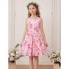 image:imageGRACE KARIN Girls Floral Summer Dress Spring Holiday Beach Party Sundress Halter Neck Tie Backless Dresses 716 YearsPinkred Floral