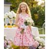 image:imageGRACE KARIN Girls Floral Summer Dress Spring Holiday Beach Party Sundress Halter Neck Tie Backless Dresses 716 YearsPinkred Floral