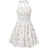 image:imageGRACE KARIN Girls Floral Summer Dress Spring Holiday Beach Party Sundress Halter Neck Tie Backless Dresses 716 YearsPurple Green Floral