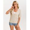 image:imageGRACE KARIN Short Sleeve Summer Cardigan Sweaters for Women 2026 Lightweight Shrug Crochet Beach Cover UpsBeige