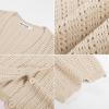 image:imageGRACE KARIN Short Sleeve Summer Cardigan Sweaters for Women 2026 Lightweight Shrug Crochet Beach Cover UpsBeige