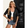 image:imageGRACE KARIN Short Sleeve Summer Cardigan Sweaters for Women 2026 Lightweight Shrug Crochet Beach Cover UpsBlack