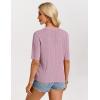 image:imageGRACE KARIN Short Sleeve Summer Cardigan Sweaters for Women 2026 Lightweight Shrug Crochet Beach Cover UpsLight Purple