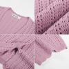 image:imageGRACE KARIN Short Sleeve Summer Cardigan Sweaters for Women 2026 Lightweight Shrug Crochet Beach Cover UpsLight Purple
