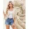 image:imageGRACE KARIN Summer Cropped Cardigan for Women 2026 Batwing Sleeve Crochet Bolero Shrug Sweaters Lightweight Beach Boho KimonoApricot