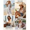 image:imageGRACE KARIN Summer Cropped Cardigan for Women 2026 Batwing Sleeve Crochet Bolero Shrug Sweaters Lightweight Beach Boho KimonoApricot